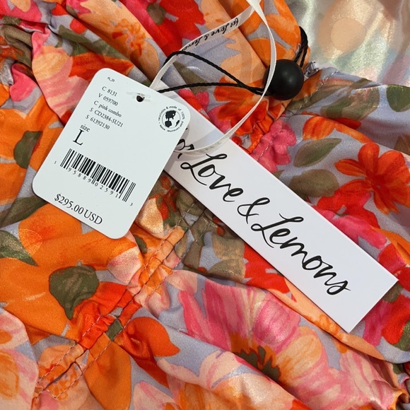 FREE PEOPLE “For Love and Lemons” SILK DRESS - Picture 2 of 2